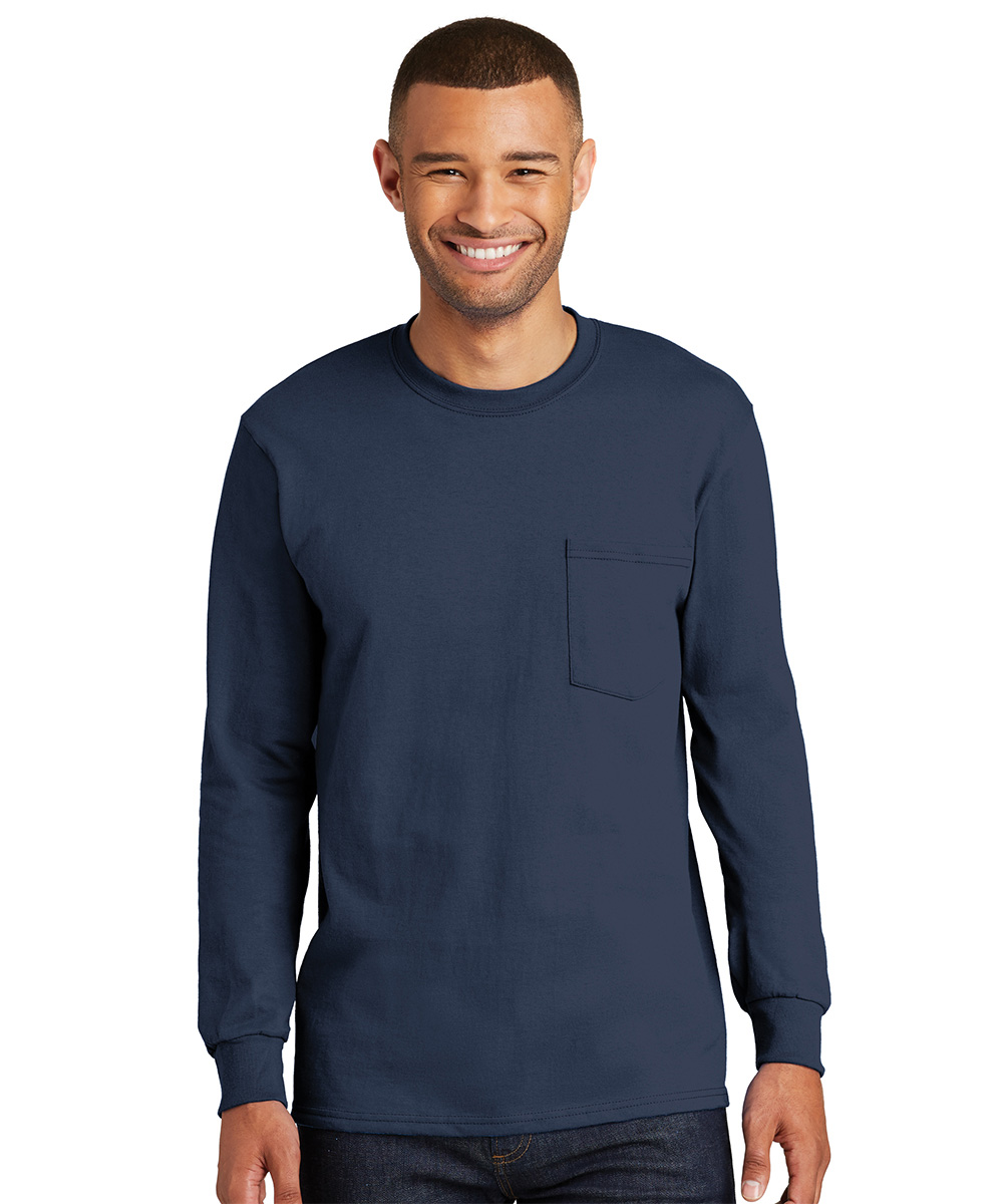 Long Sleeve Cotton T-Shirts with Pocket | UniFirst Site